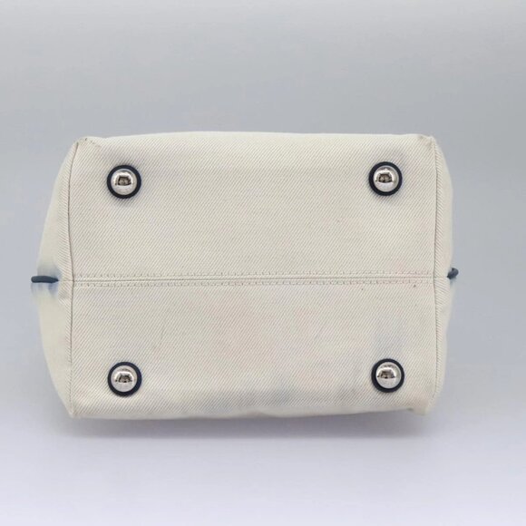 LOUIS VUITTON Cabas PM Tote Bag Canvas White Blue M94504 LV Auth ep5538 - Picture 9 of 16